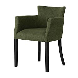 Santal sötétzöld bükk szék fekete lábakkal - Ted Lapidus Maison