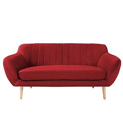 Sardaigne piros 2 személyes kanapé világos lábakkal - Mazzini Sofas