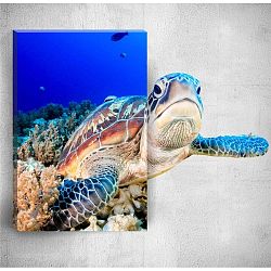 Sea Turtle 3D fali kép, 40 x 60 cm - Mosticx
