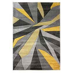Shatter Ochre sárga-szürke szőnyeg, 160 x 230 cm - Flair Rugs