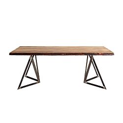 Sherwood étkezőasztal borovi fenyőfa asztallappal, 200 x 100 cm - Custom Form