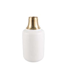 Shine fehér váza aranyszínű részletekkel, magasság 28 cm - PT LIVING
