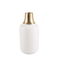 Shine fehér váza aranyszínű részletekkel, magasság 33 cm - PT LIVING