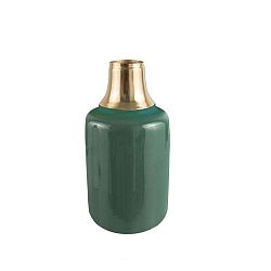 Shine zöld váza aranyszínű részletekkel, magasság 28 cm - PT LIVING