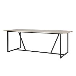 Silas étkezőasztal kőrisfa asztallappal, 90 x 220 cm - WOOOD