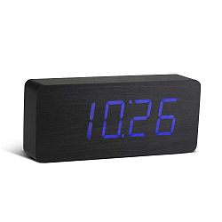 Slab Click Clock fekete ébresztőóra kék LED kijelzővel - Gingko