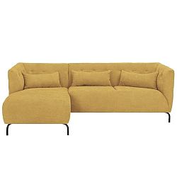 Sonja sárga háromszemélyes kanapé, bal oldali - HARPER MAISON