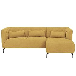 Sonja sárga háromszemélyes kanapé, jobb oldali - HARPER MAISON