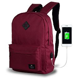 SPECTA Smart Bag borvörös hátizsák USB csatlakozóval - My Valice