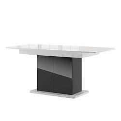 Star fekete bővíthető étkezőasztal fehér asztallappal - Szynaka Meble