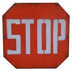 Stop világító dekoratív felirat - Antic Line