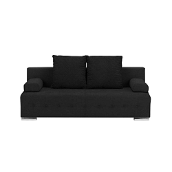 Suzanne fekete háromszemélyes kanapé ágyneműtartóval - Melart