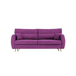 Sydney háromszemélyes lila kinyitható kanapé tárolóval, 231 x 98 x 95 cm - Cosmopolitan design