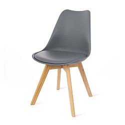 Szürke szék tölgyfa lábakkal - loomi.design