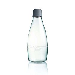 Szürke üvegpalack élettartam garanciával, 800 ml - ReTap
