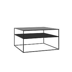 Tensio fekete többszintes dohányzóasztal, 100 x 100 cm - Custom Form