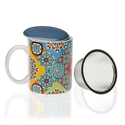 Topkapi porcelán bögre, teaszűrővel - Versa