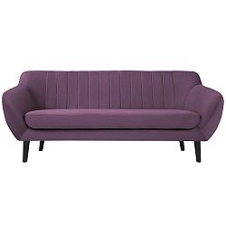 Toscane lila 3 személyes kanapé, fekete lábak - Mazzini Sofas