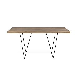 Trestle étkezőasztal famintás asztallappal és fém lábakkal, 90 x 160 cm - TemaHome