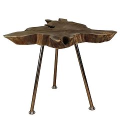 Tribe kisasztal teakfa asztallappal, Ø 50 cm - HSM collection