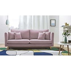 Triplo rózsaszín háromszemélyes kinyitható kanapé - Bobochic Paris