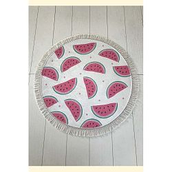Tropica Watermelon fehér-rózsaszín fürdőszobai kilépő, ⌀ 100 cm