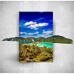 Tropical Island 3D fali kép, 40 x 60 cm - Mosticx