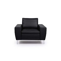 Twigo fekete bőr fotel - Softnord