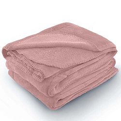 Tyler rózsaszín mikroszálas takaró, 220 x 240 cm - AmeliaHome