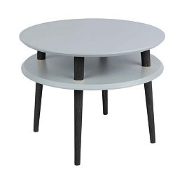 UFO sötétszürke kávézó asztal fekete lábakkal, Ø 57 cm - Ragaba