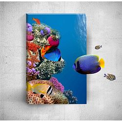 Underwater Fish 3D fali kép, 40 x 60 cm - Mosticx