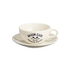Varsity Cappuccino fehér csésze és csészealj - Mason Cash
