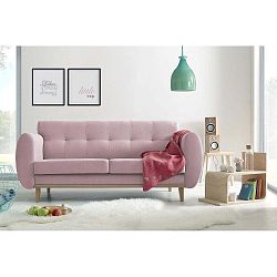 Viking világos rózsaszín háromszemélyes kanapé - Bobochic Paris