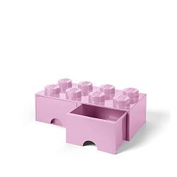 Világos rózsaszín 2 fiókos tárolódoboz - LEGO®