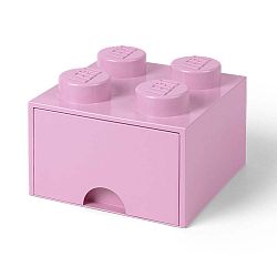 Világos rózsaszín négyszögletes tároló doboz - LEGO®