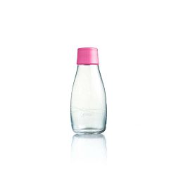 Világos rózsaszín üvegpalack élettartam garanciával, 300 ml - ReTap