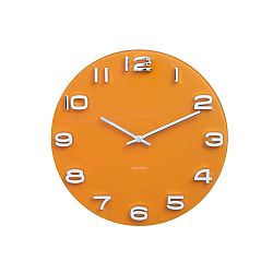 Vintage narancssárga óra, ø 35 cm - Karlsson
