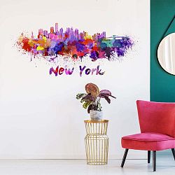Wall Decal New York Design Watercolor falmatrica, 60 x 140 cm - Ambiance