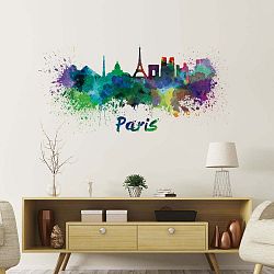 Wall Decal Paris Design Watercolor falmatrica, 60 x 125 cm - Ambiance