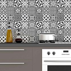 Wall Decal Tiles Traditional Shade of Gray 60 db-os falmatrica szett, 15 x 15 cm - Ambiance