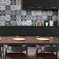 Wall Decals Tiles Gray Cement Rimini 12 db-os falmatrica szett, 20 x 20 cm - Ambiance