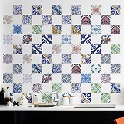 Wall Decals Tiles Stylish Multi Originals 60 db-os falmatrica szett, 15 x 15 cm - Ambiance