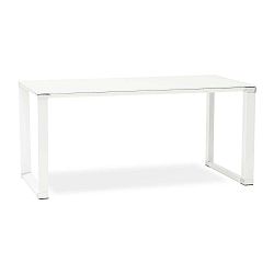 Warner fehér íróasztal üvegből készült lappal - Kokoon