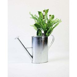 Watering Can Wild Flowers ezüstszínű cink váza, 10 x 30 cm - Surdic