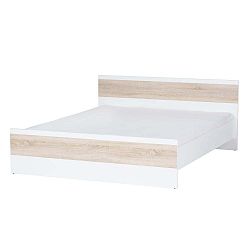 Wenecja tölgyfamintás és fehér ágy, 160 cm - Szynaka Meble