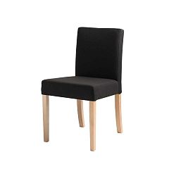 Wilton fekete színű szék, natúr fa lábakkal - Custom Form
