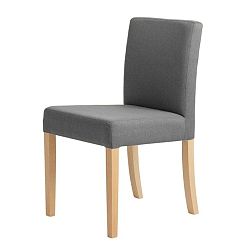 Wilton középszürke szék, natúr fa lábakkal - Custom Form