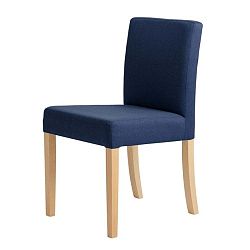 Wilton kék szék, natúr fa lábakkal - Custom Form