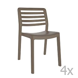 Wind csokoládébarna kerti szék, 4 darab - Resol