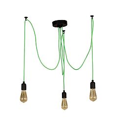 Wire Hanging Lamp Larro zöld függőlámpa, 3 izzós